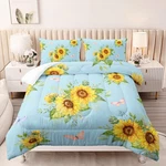 Nttopship Sunflower Blue Comforter Set Queen Size Women ADULTS,3 Piece Bu.... Fixed Price $36.24.