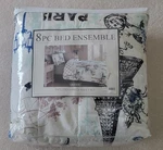 8-PIECE Queen Comforter Set Paris France Eiffel Tower Bedding Reversible. Fixed Price $59.97.
