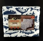 Mossy Oak King Bed 4 Pc Sheet Set White Blue Fishing Cabin New. Fixed Price $41.15.