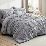 Bedsure Oversized King Comforter Set Grey - Bag Bedding 7 Pieces,. Fixed Price $113.99.