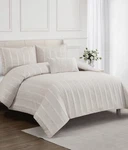 Nwt Waterford Demeter Beige Woven Jacquard King Comforter Set 3PC. Fixed Price $169.99.