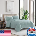 1888 Mills True Waffle Comforter Set Full - Aqua. Fixed Price $90.57.