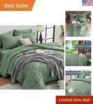 Pristine Sage Green 7-PIECE King Comforter Set Ultimate And Style. Fixed Price $115.98.