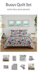 Makers Collective Featuring Kate Nelligan Design - Print Buoys King Quilt Set. Fixed Price $75.00.