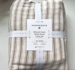 New Parachute For Target Relaxed Linen Stripe Duvet Cover & Sham Set Full/queen. Fixed Price $124.95.