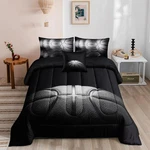 Basketball Queen Comforter Set - 6 Pcs Sports Bedding Boys, Bag. Fixed Price $114.99.