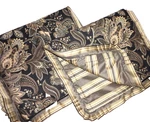 J. Queen Valdosta Alicante Floral Jacobean Black (2) Standard Pillow Shams 20X26. Fixed Price $68.00.