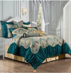Loom And Mill 12 Piece Luxury Comforter Set, Damask Jacquard King Noble. Fixed Price $369.00.