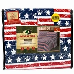 Mossy Oak Patriotic 6 Pc Queen Bed Sheet Set Americana Usa Flag Print New Nip. Fixed Price $37.95.