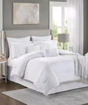 Jla Home 14-PIECE Monroe White Jacquard King Comforter Set. Fixed Price $97.20.