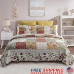 Cotton Bedspread Quilt Oversize Patchwork Soft Shams Home Decor Comfort New. Fixed Price $255.98.