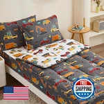 Anibedding 3PCS Zip Up Comforter Set Boys Grey Vehicle Twin. Fixed Price $71.72.