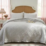 Stonewashed Ruffled Quilt Set Farmhouse Bedding Summer & All Seasons. Fixed Price $42.99.