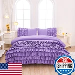 Mwmwmw 5 Pcs Purple Comforter Set Twin Girls Bed Bag Ruffle. Fixed Price $71.61.
