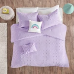Twin Kelsey Cotton Jacquard Pom Comforter Set Lavender 086569276674. Fixed Price $96.99.