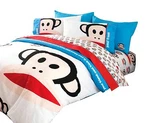 Twin - Paul Frank Julius & Friends Monkeys White Deco Pillow Comforter Set. Fixed Price $82.00.