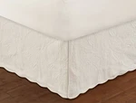 Paige 100% Cotton Paisley-quilted Bed Skirt 18-INCH Drop Length Full Ivory. Fixed Price $75.07.