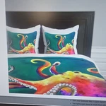 New Rare Clara Nilles Queen Octopus Duvet Cover With 2 Standard Shams. Fixed Price $55.00.