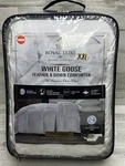 Royal Luxe Goose Over Filled Feather Down Full / Queen Comforter White. Fixed Price $91.99.
