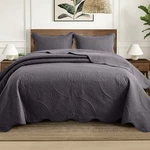 Luxury Bedspread Set 3 Piece Quilted Coverlet Throw Queen King Size Bedding. Fixed Price $26.05.