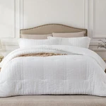 Queen Comforter 3 Pieces White Seersucker Lightweight Bedding Quataly Sets. Fixed Price $59.99.