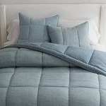 Pottery Barn European Flax Linen Waffle Comforter Chambray Blue King / Cal New. Fixed Price $297.77.