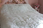 Frank & Lulu Cottage Chic Mint Color Ruched Queen Comforter 88X90 Ruffled Edge. Fixed Price $40.50.