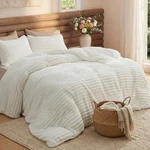 Bedsure Comforter Set Queen Size Gentlesoft 3 Pieces Double-side Fleece. Fixed Price $64.61.