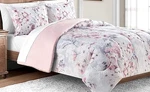 Sunham Colesville Floral 3 Piece Full / Queen Reversible Comforter Set Blush. Fixed Price $42.95.