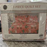 Spirit Linen 3PC King Quilt Set Geneva Collection Winter Sheep Nip 2 Shams Llama. Fixed Price $45.00.