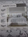 Nanshing Adoria White Grey Floral California King 7 Piece Comforter Set. Fixed Price $139.00.