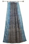 96"L Gray Turquoise Curtain Sari Bohemian Window Bed Canopy. Fixed Price $65.00.