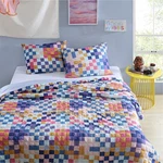 Urban Shop 3-PIECE Textured Multi-check Comforter Set, Full/queen. Fixed Price $30.20.