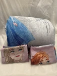 Disney Frozen Elsa Twin Blanket + 2 Pillowcases Plush Fleece Kids Bedding. Fixed Price $32.99.