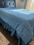 Ralph Lauren Vintage Light Blue Quilted Comforter - Soft Home Bedding& Skirt. Fixed Price $259.00.