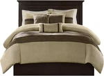 Palmer Comforter Set-luxury Faux Suede Design, Striped Accent, All Season Down. Fixed Price $189.79.