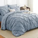 Himeet California Comforter Set 7 Pieces Bed Cal.king, Grayish Blue. Fixed Price $103.07.
