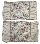 Jcpenney Home Collection Floral Ruffled Pillow Shams Bedding Cream Set Of 2. Fixed Price $22.99.