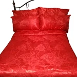 Elegant Red Rose Jacquard 5-PIECE Bed-in-a-bag Set Queen King Satin Duvet. Fixed Price $89.99.