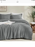 Phf King Cotton Muslin Comforter Set 3-PCS Ultra Soft Lightweight Bedding, Grey. Fixed Price $74.99.