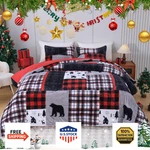Yiyea Christmas Faux Fur King Size Comforter Set, Luxury Ultra Soft Fluffy. Fixed Price $121.53.