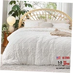 Bedsure Set - White Comforter, Boho Tufted Bedding Queen 01. Fixed Price $57.49.