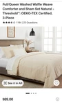Threshold Classic Stripe Comforter Set Full/queen, Natural. Fixed Price $65.95.