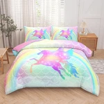 Tailor Shop Queen Size 5-PIECE Unicorn Bedding Set Pink Comforter, Sheets,. Fixed Price $118.37.