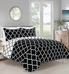 Elegant All Season Comforter And Year Round Medium King, Black/white. Fixed Price $67.93.