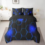 Kids Honeycomb Comforter Set With Sheets 7 Piece Twin Size Ice Sports Games Bedd. Fixed Price $103.53.