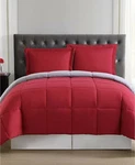 Truly Soft Everyday Reversible 2-PC. Comforter Set Twin / Xl Red Grey. Fixed Price $28.24.