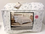 Rachel Zoe King White Blue 9 Piece Floral Bedroom Comforter Set. Fixed Price $149.95.