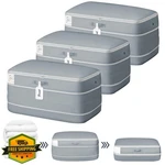 Dimj Gray 100L Storage Bag 3 Pack Blanket Clothes. Fixed Price $40.99.
