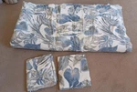 Tommy Bahama 3 Piece Comforter Set Raw Coast Tropical Blue & Grey Oversized King. Fixed Price $89.95.